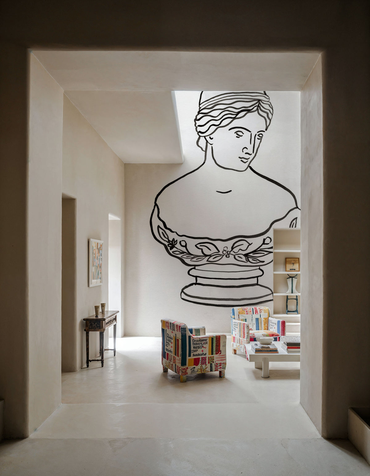 Roman Bust I Mural Wallpaper - room preview 03