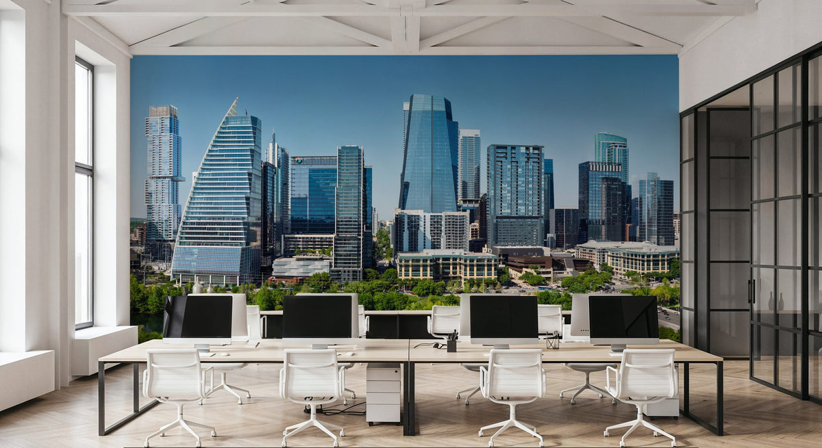 Urban Riverside Mural Wallpaper - room preview 03
