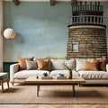 Beach House Mural Wallpaper - Neutral Tone - room preview 03
