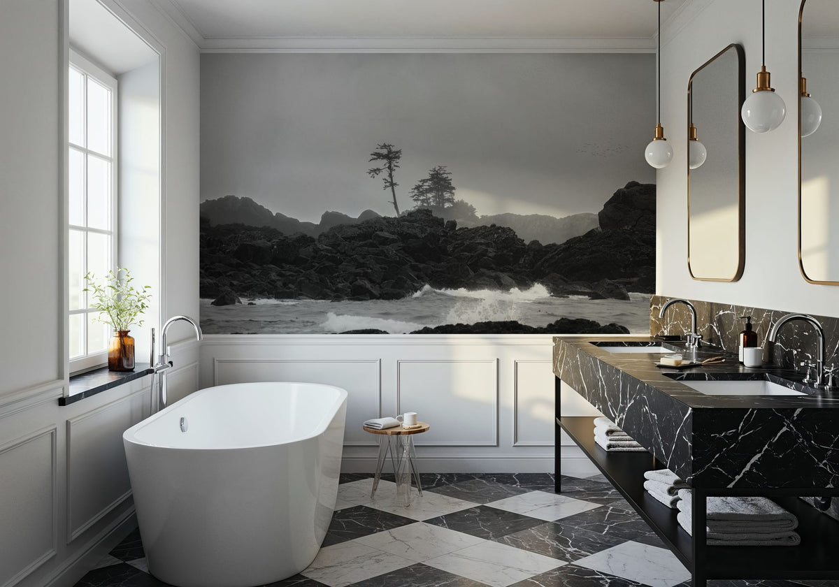 Black Rock Coast I Mural Wallpaper - room preview 03