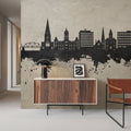 Fredericton Canada Skyline Concrete Mural Wallpaper - room preview 03