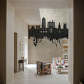 New Haven Connecticut Skyline Concrete Mural Wallpaper - room preview 03