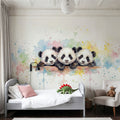 Panda - Cute Baby Animals Series Mural Wallpaper - room preview 03