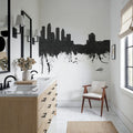 Tampa Florida Skyline Black & White Mural Wallpaper - room preview 03