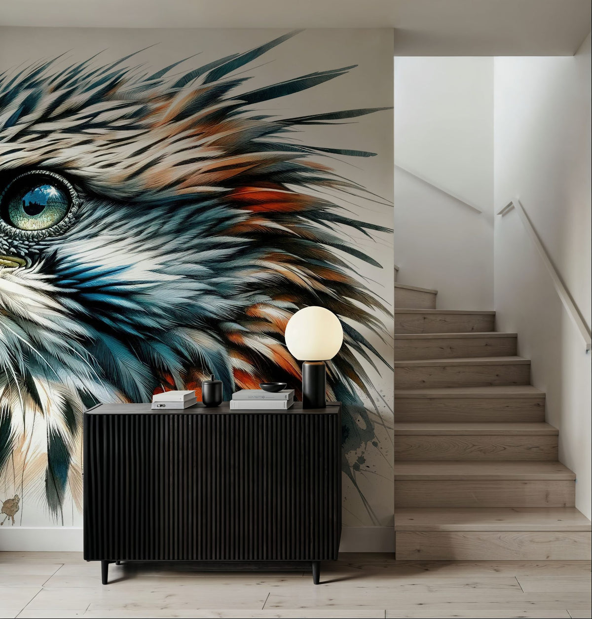 Horizon of Feathers Mural Wallpaper - room preview 03