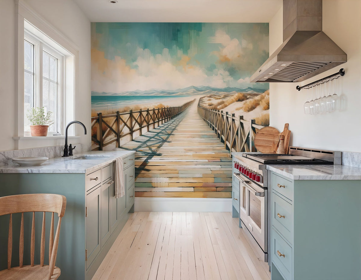 Secluded Beach Mural Wallpaper - room preview 03