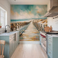 Secluded Beach Mural Wallpaper - room preview 03