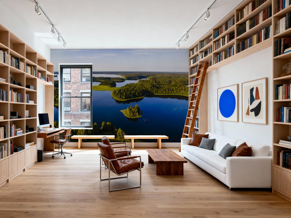 Blue Lakes Wilderness Mural Wallpaper - room preview 03