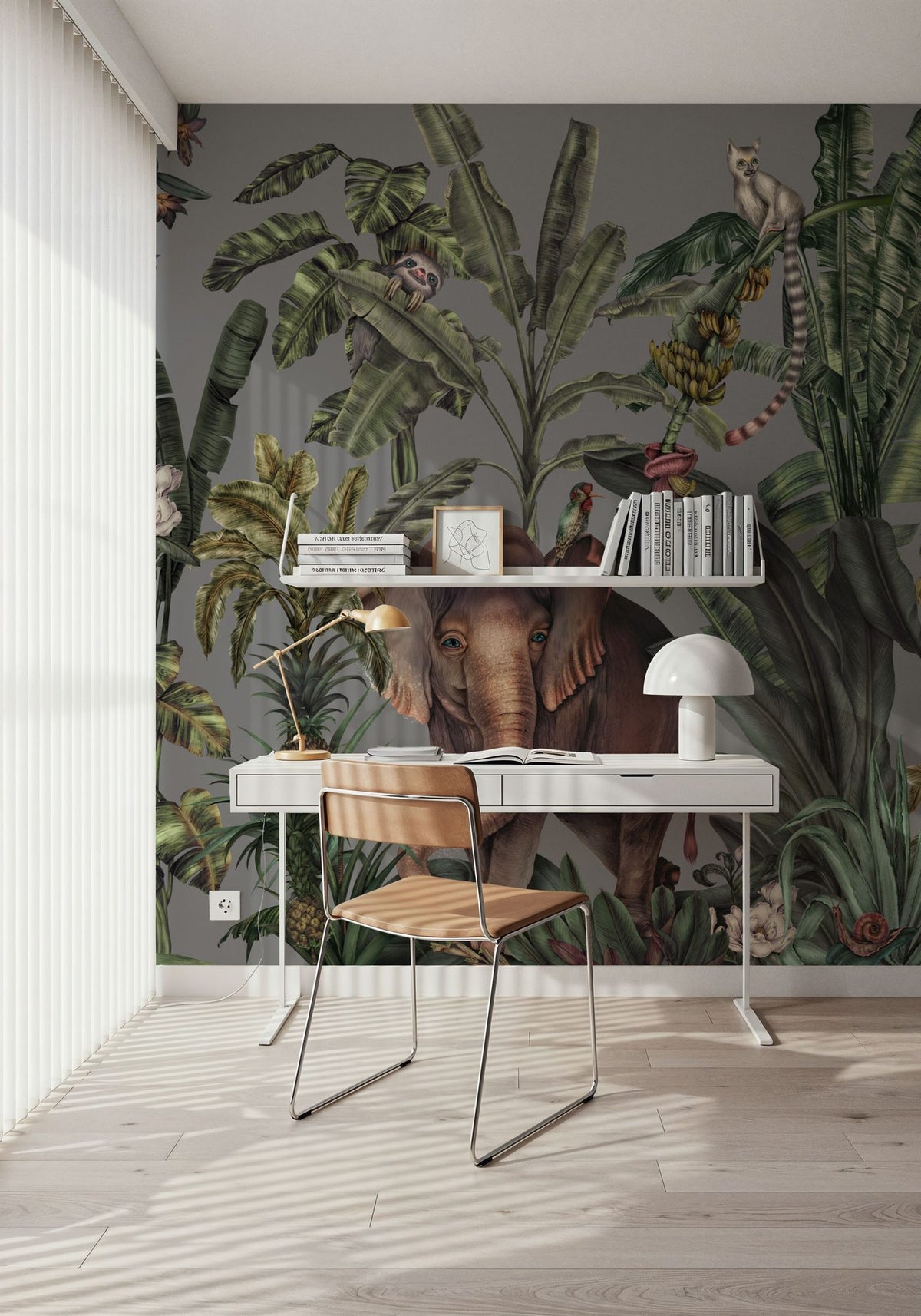 Jungle Kingdom, Slate Mural Wallpaper - room preview 03