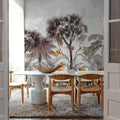 Tropical Forest Strolls Light Blue Mural Wallpaper - room preview 03