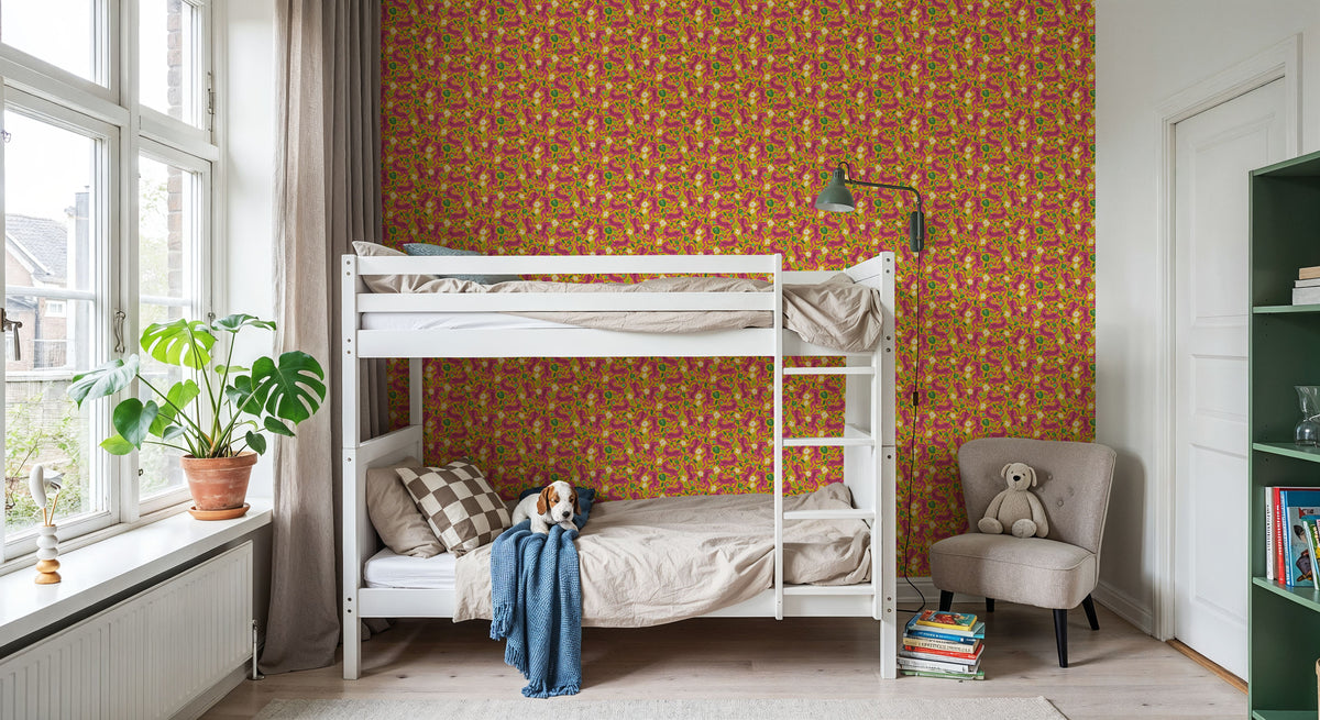 Tropical Tigers Mural Wallpaper - room preview 03