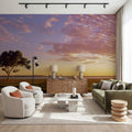 Twilight Solitude Orange Mural Wallpaper - room preview 03