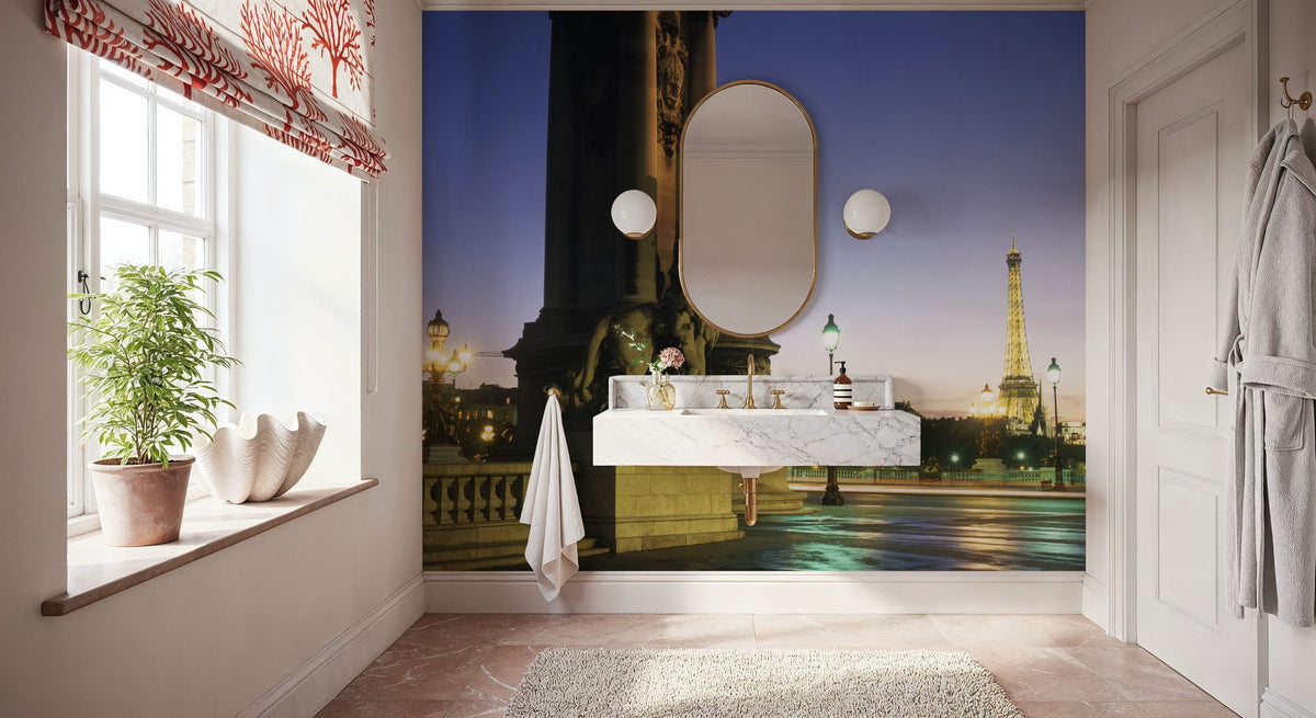 Twilight Bridge Majesty Mural Wallpaper - room preview 03