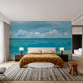 Caribbean Sea Strokes Mural Wallpaper - room preview 03