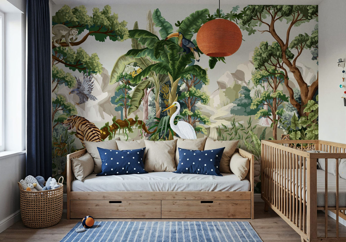 Jungle Scenery Mural Wallpaper - room preview 03