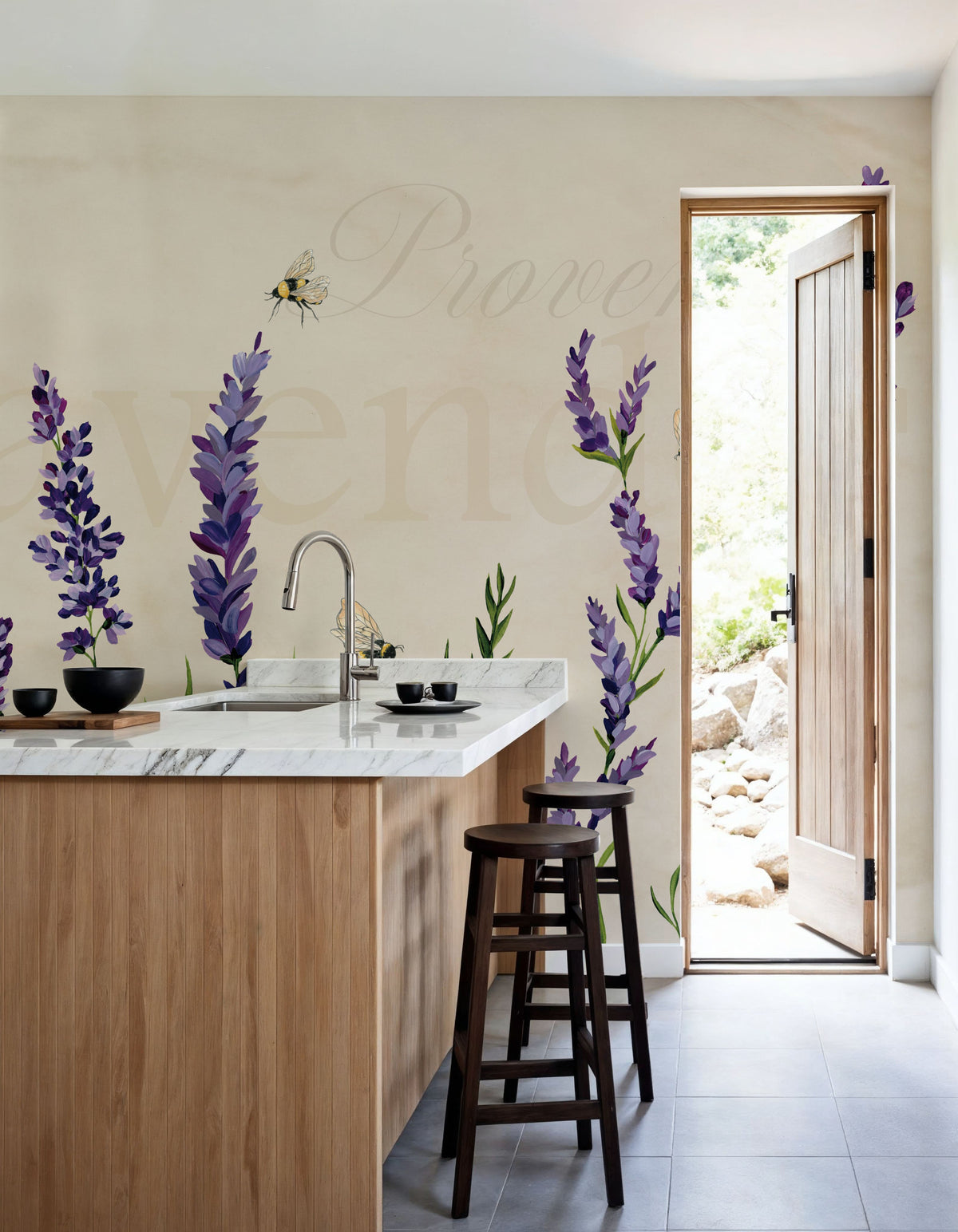 Lavender Bliss V Mural Wallpaper - room preview 03