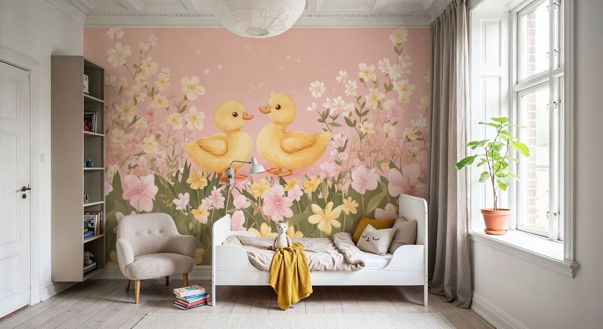 Delightful Ducklings Mural Wallpaper - room preview 03