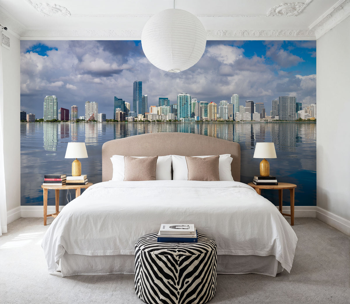Miami Skyline Mural Wallpaper - room preview 03