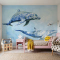 Graceful Dolphins I Mural Wallpaper - room preview 03
