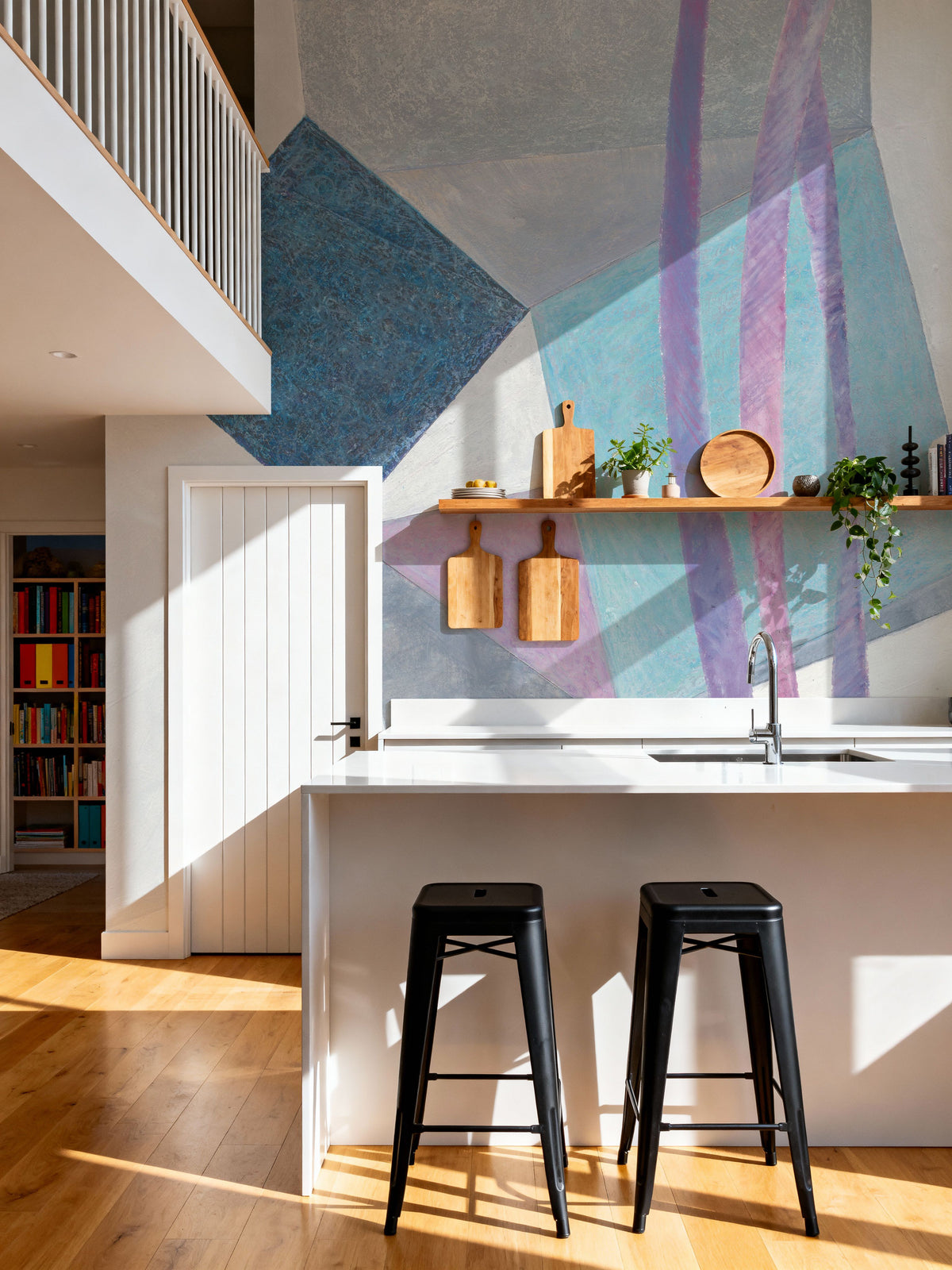 Paper Cut Lines Mural Wallpaper - room preview 03