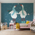 Ducks in the Snow X Mural Wallpaper - room preview 03
