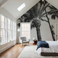 Pink Palms II BW Mural Wallpaper - room preview 03