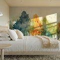 Watercolor Fall Mural Wallpaper - room preview 03