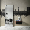 Ithaca New York Skyline Concrete Mural Wallpaper - room preview 03