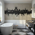Winchester England Skyline Concrete Mural Wallpaper - room preview 03