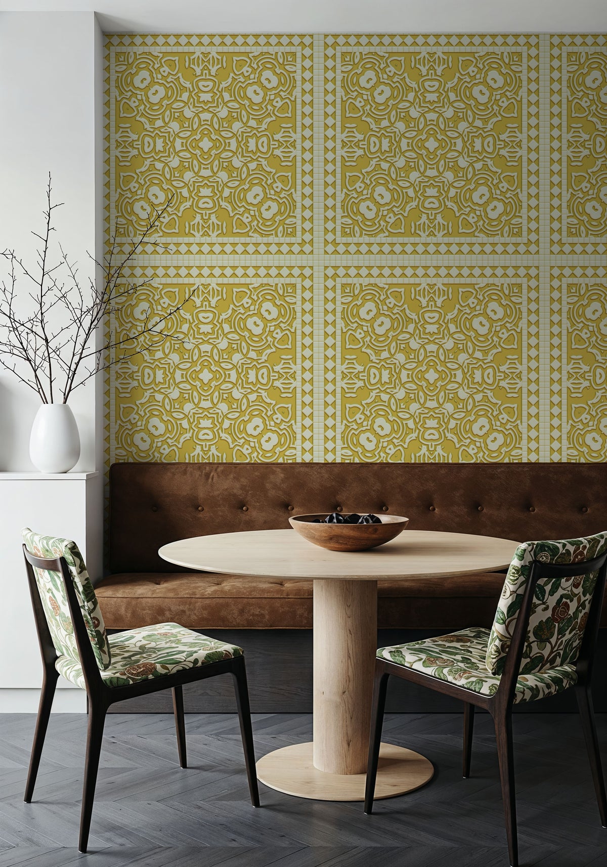 Mission Cement Tiles, Sunflower Mural Wallpaper - room preview 03