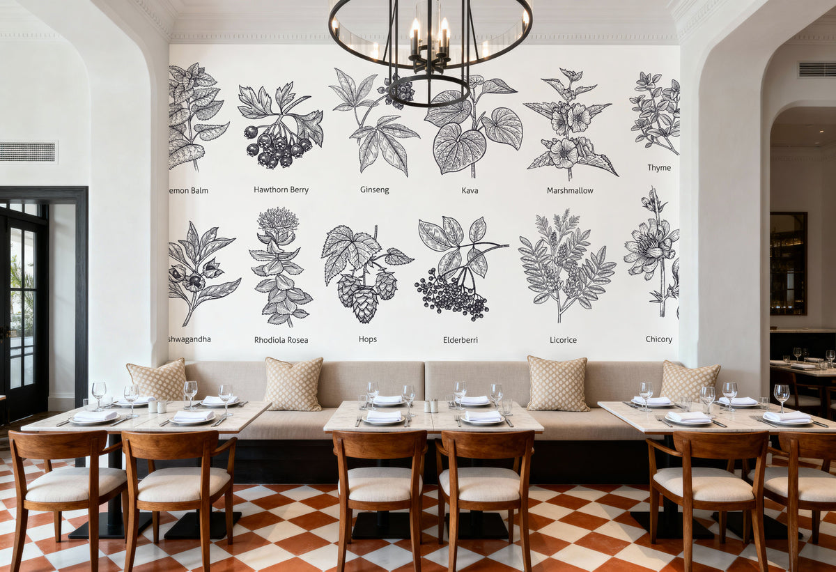 Map of Berries Mural Wallpaper - room preview 03