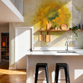 White Poppy Bit Mural Wallpaper - room preview 03