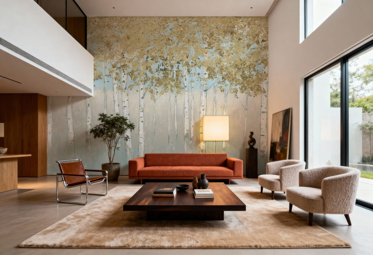 Shimmering Forest Mural Wallpaper - room preview 03