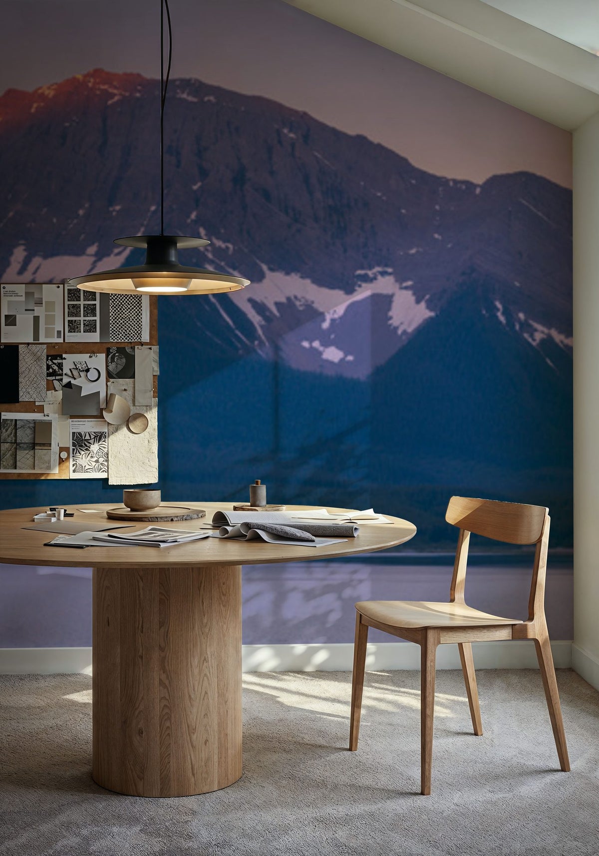 Spray Lakes Reservoir Sunset Mural Wallpaper - room preview 03