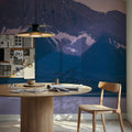 Spray Lakes Reservoir Sunset Mural Wallpaper - room preview 03