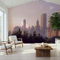 Sunset Skyline Mural Wallpaper - room preview 03