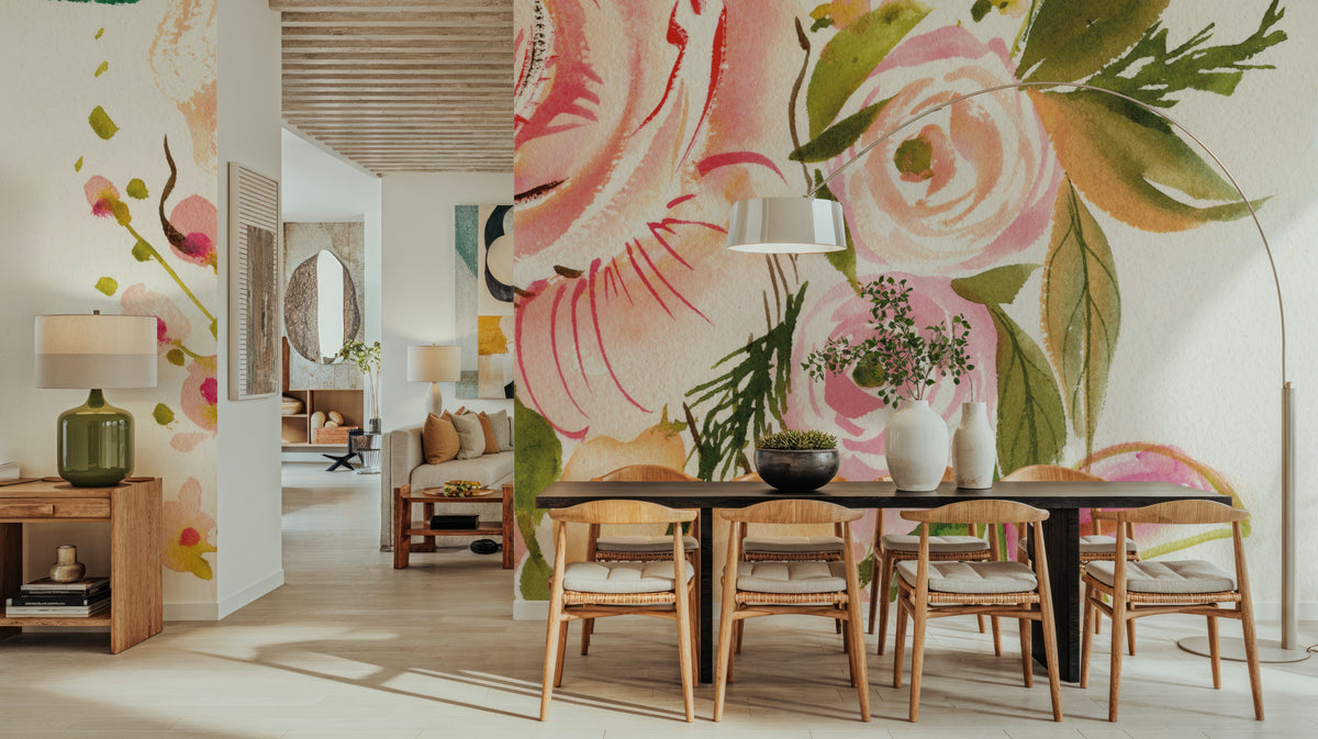 Floral Fantasy II Mural Wallpaper - room preview 03