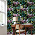 Flamingo Oasis Mural Wallpaper - room preview 03