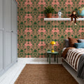 Flamingo Friends Mural Wallpaper - Red Tone - room preview 03