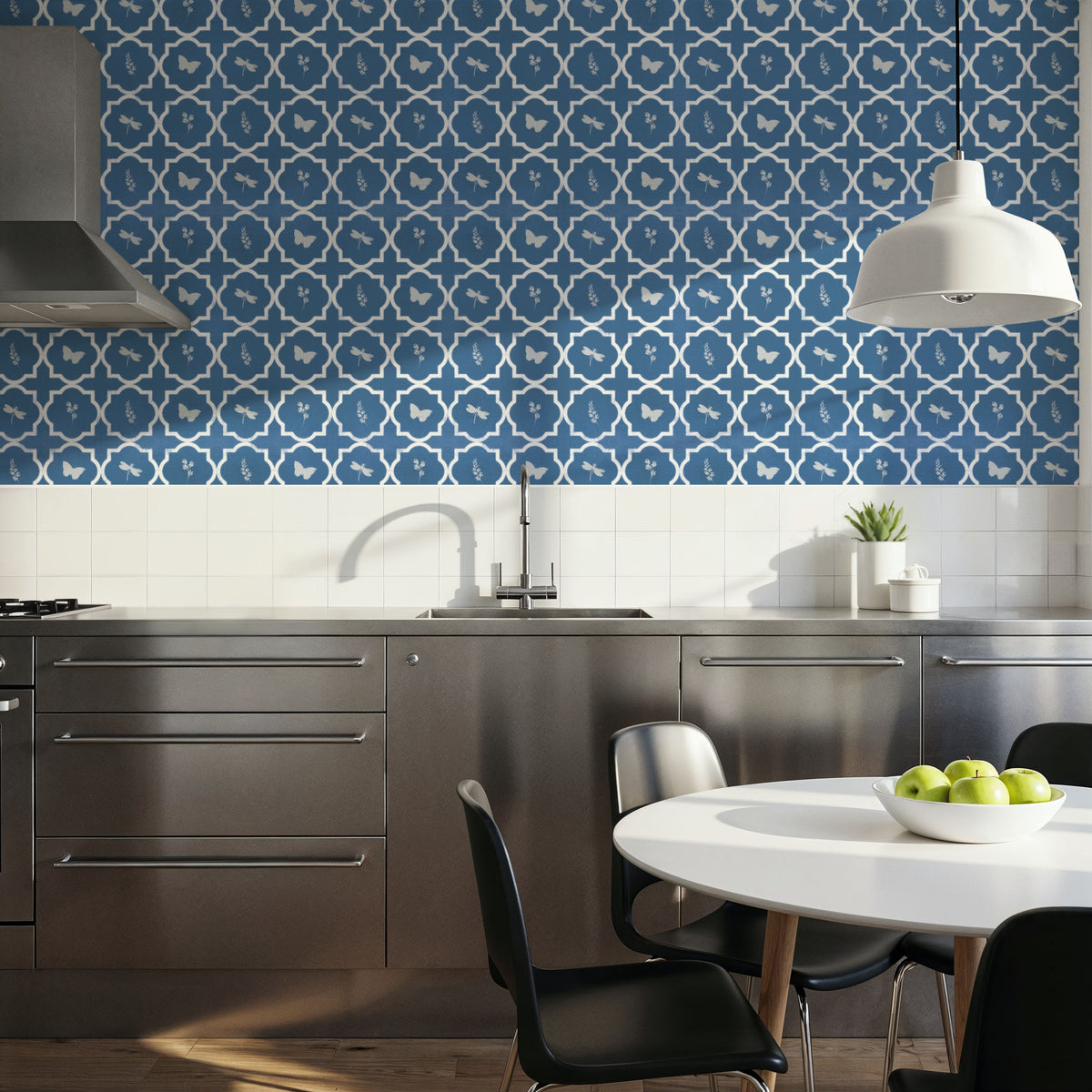 Light Blue Fields Mural Wallpaper - room preview 03
