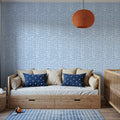 Light Blue Fish Dots Mural Wallpaper - room preview 03