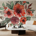 Festive Blooms IX Mural Wallpaper - room preview 03