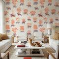 Where They Belong, Orange & Blue Mural Wallpaper - room preview 03