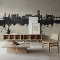 Saint-Étienne France Skyline Concrete Mural Wallpaper - room preview 03