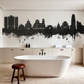 Sofia Bulgaria Skyline Black & White Mural Wallpaper - room preview 03