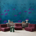 Twilight Garden Mural Wallpaper - Blue Tone - room preview 03