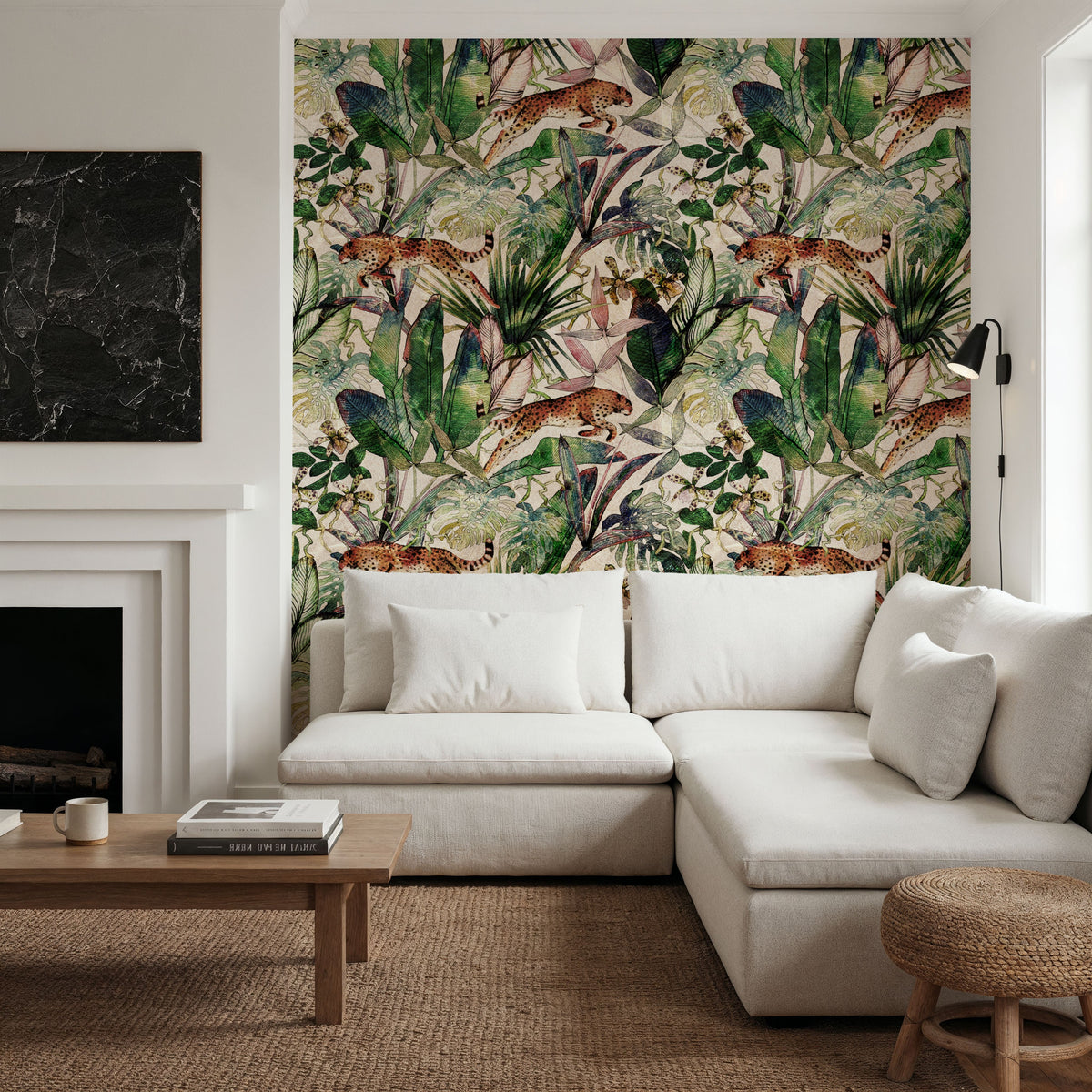 Wildcat Leaves Mural Wallpaper - room preview 03