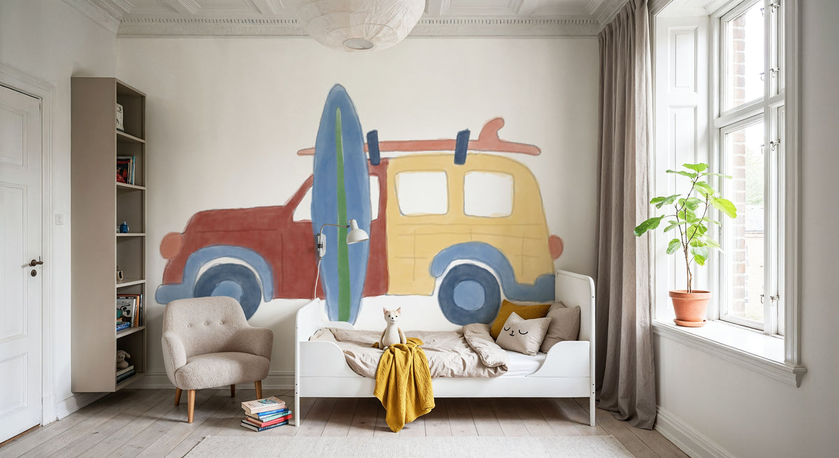 Surf Bus No.4 Mural Wallpaper - room preview 03