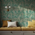 Harvest Sprig Blue Mural Wallpaper - room preview 03