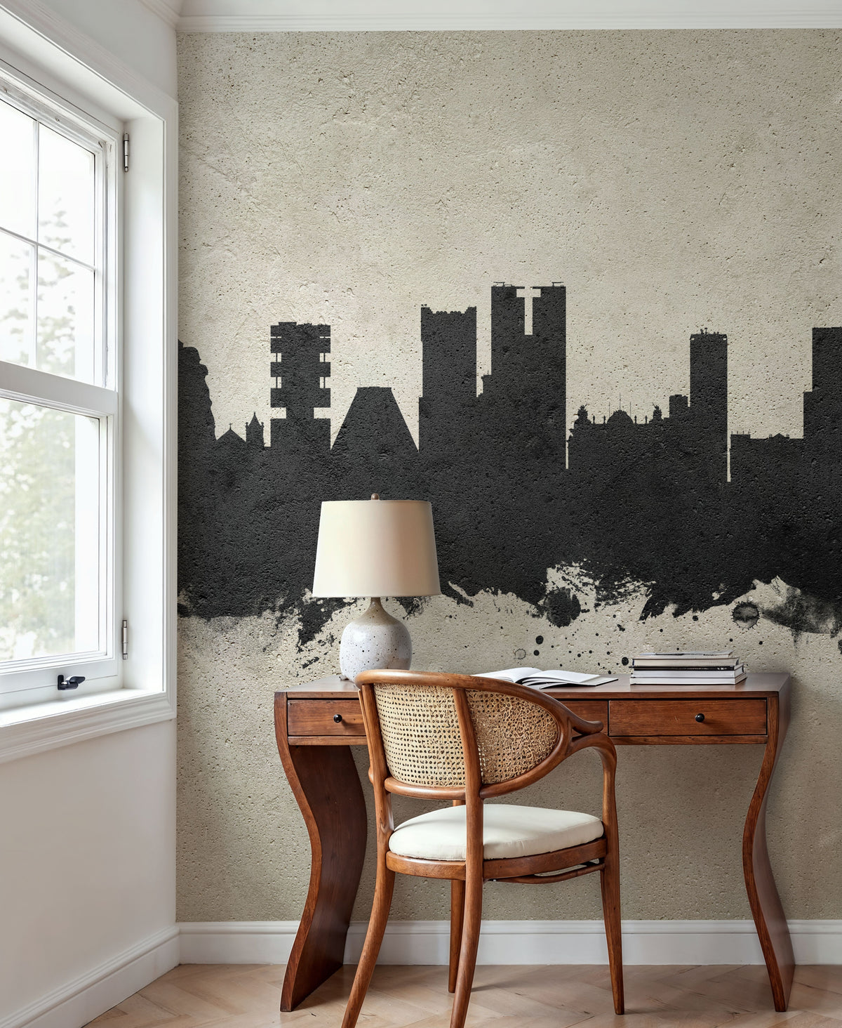 Rio De Janeiro Brazil Skyline Concrete Mural Wallpaper - room preview 03